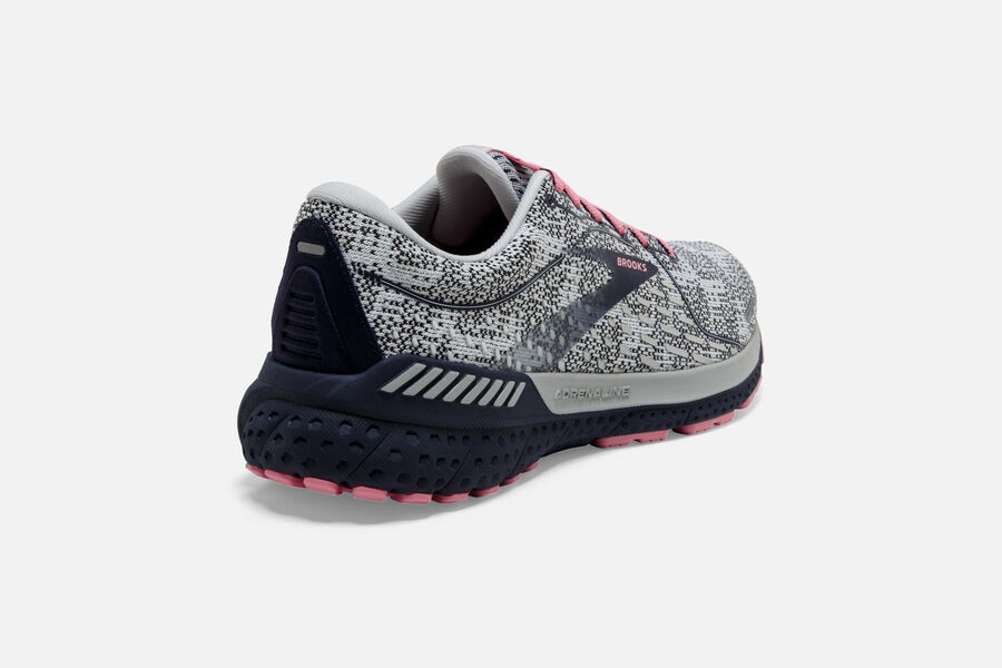 Brooks Adrenaline Gts 21 Road Loopschoenen Dames - Wit/Zwart/Roze - 063827HEG